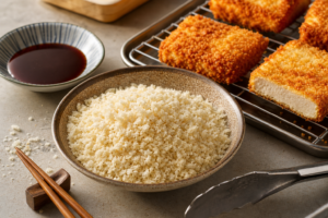 Bol de panko avec morceaux croustillants en panure japonaise
